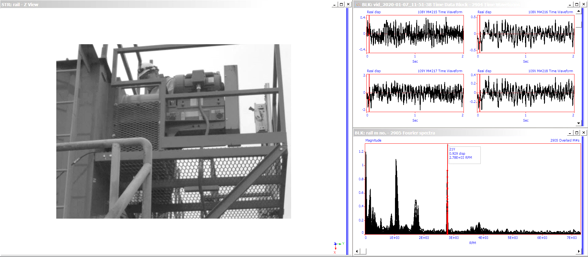 Industrial Equipment Being Measured And Associated Waveform